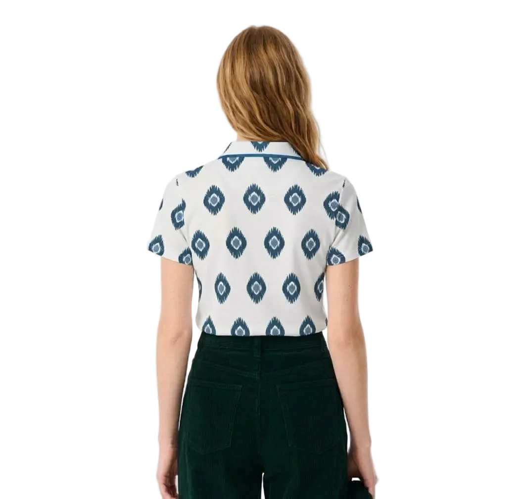 Nautical Short-Sleeve Polo Shirt - Marlin Luxe 