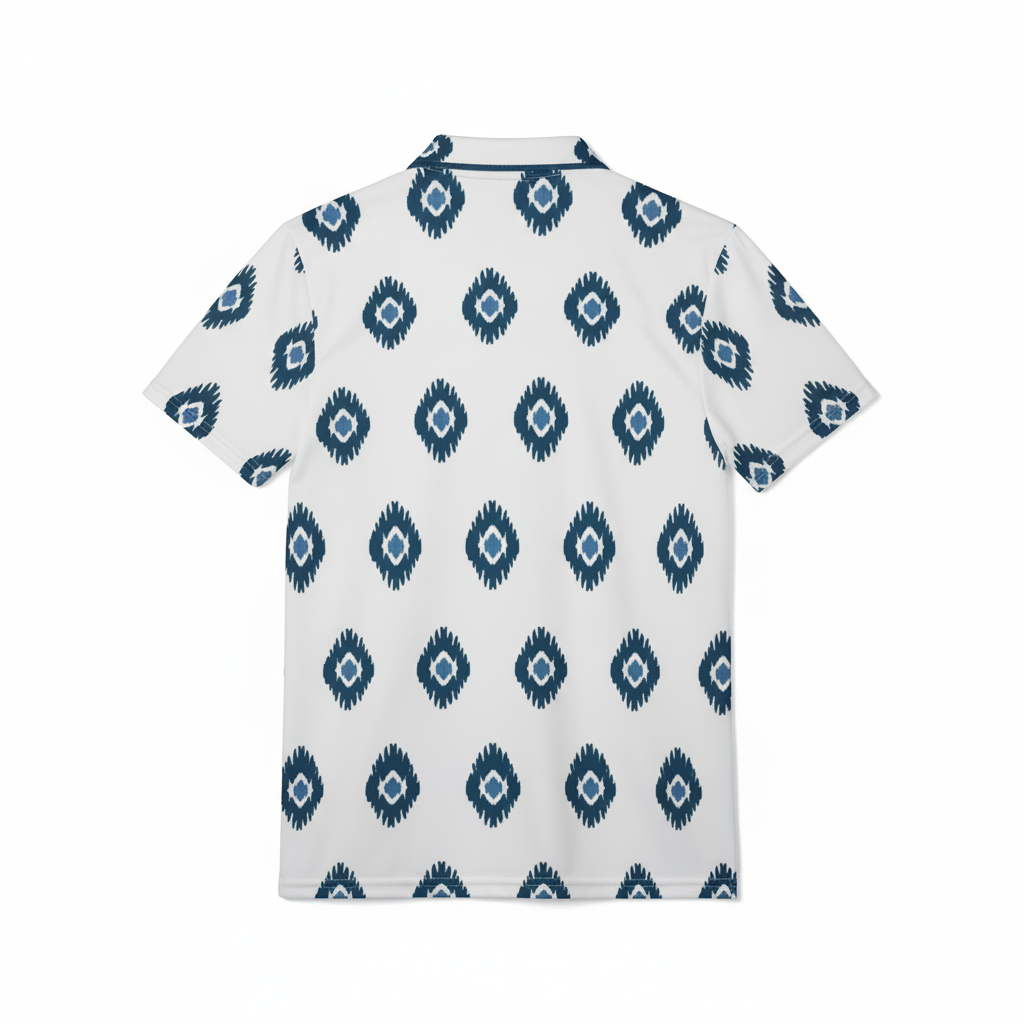 Nautical Short-Sleeve Polo Shirt - Marlin Luxe 