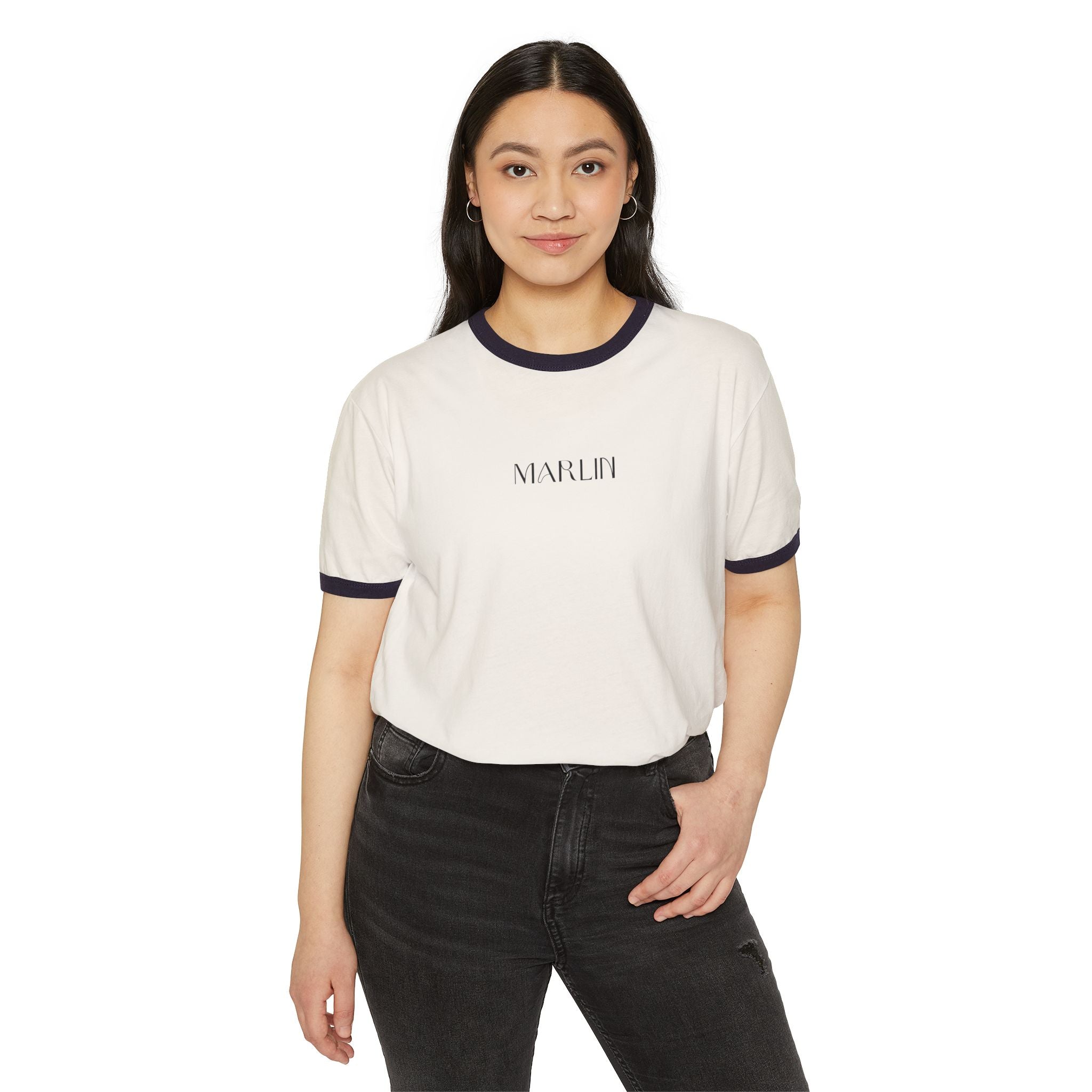 Ring-spun cotton Ringer T-Shirt - Marlin Luxe 