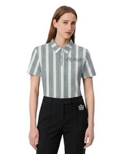 Striped Aztec Polo Shirt - Marlin Luxe 