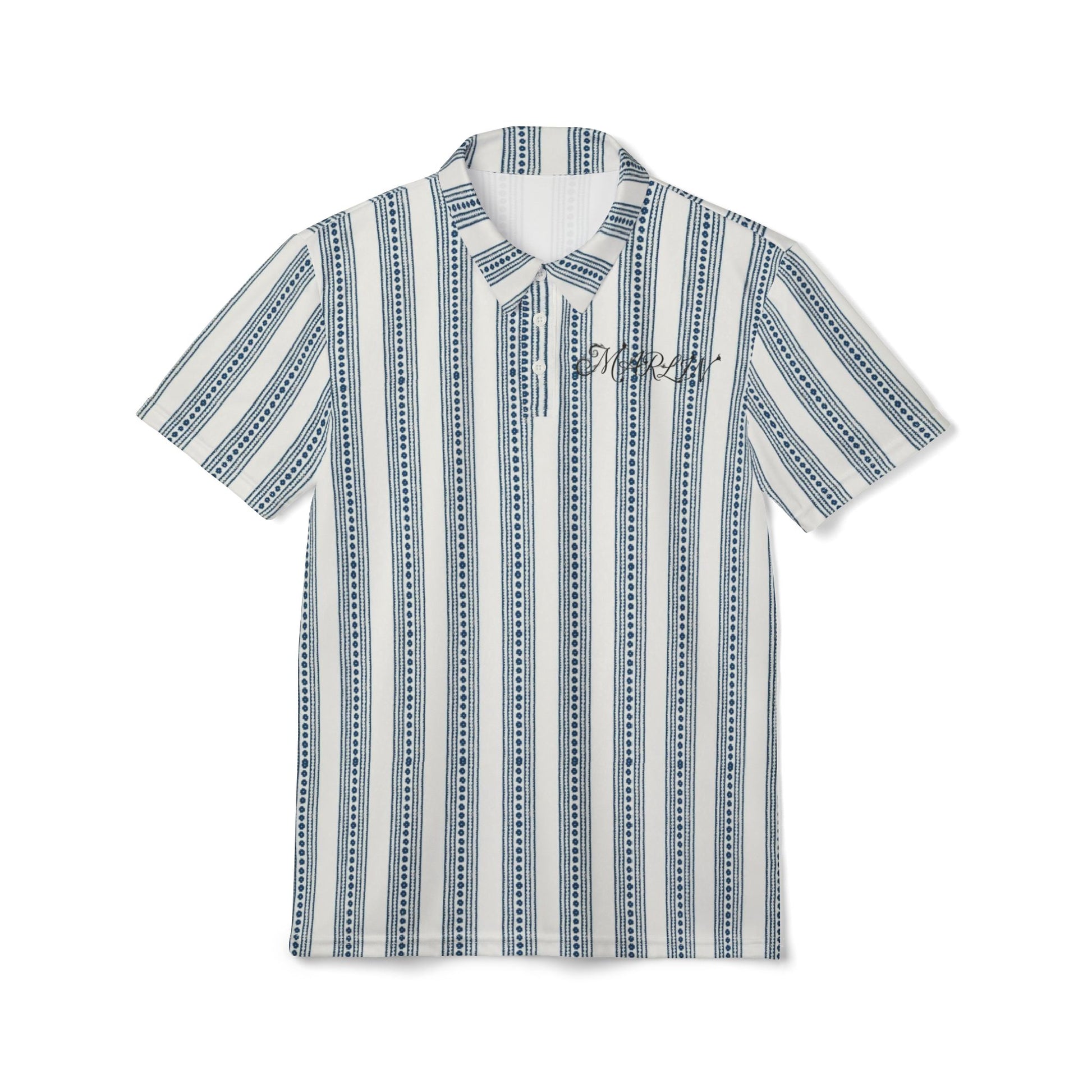 Striped Aztec Polo Shirt - Marlin Luxe 
