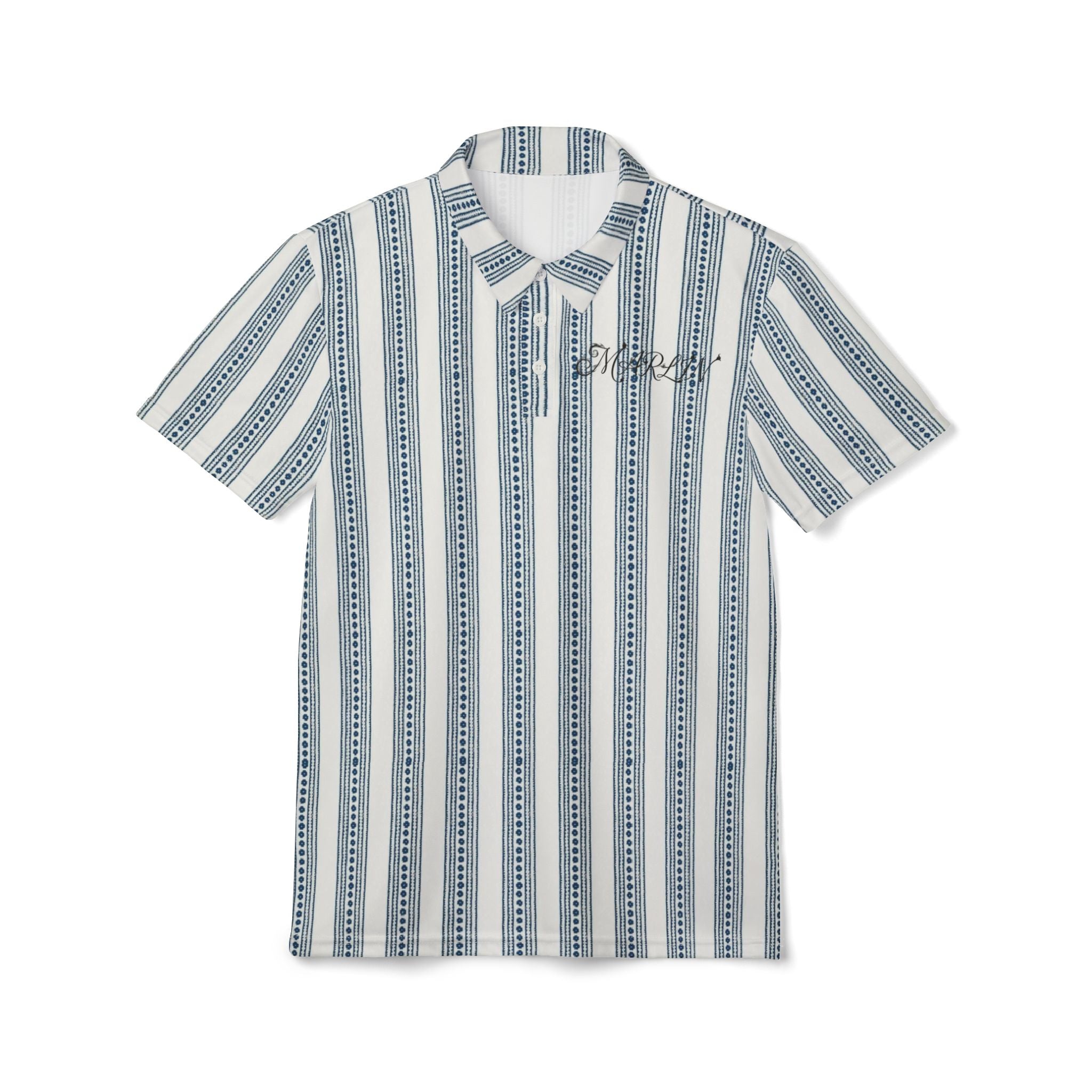 Striped Aztec Polo Shirt - Marlin Luxe 