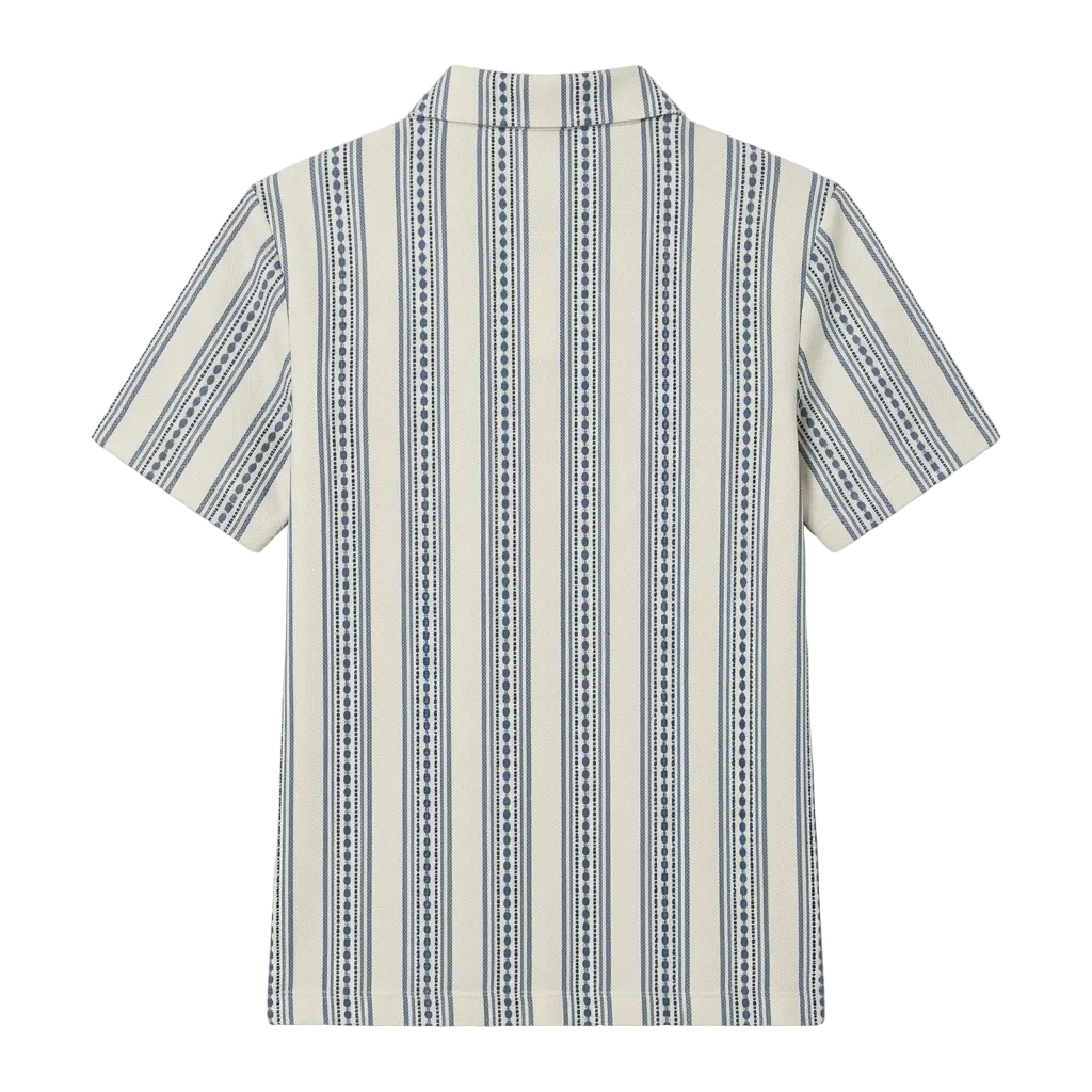 Striped Aztec Polo Shirt - Marlin Luxe 