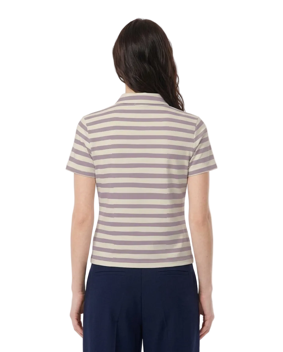 Striped Lavender Polo Shirt - Marlin Luxe 
