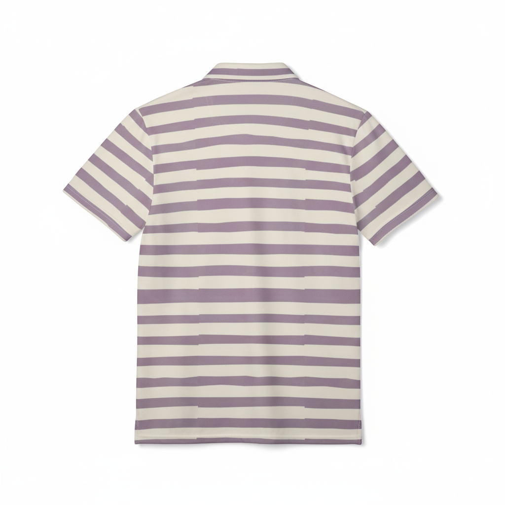 Striped Lavender Polo Shirt - Marlin Luxe 